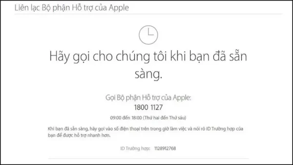 Không thể tạo Apple ID